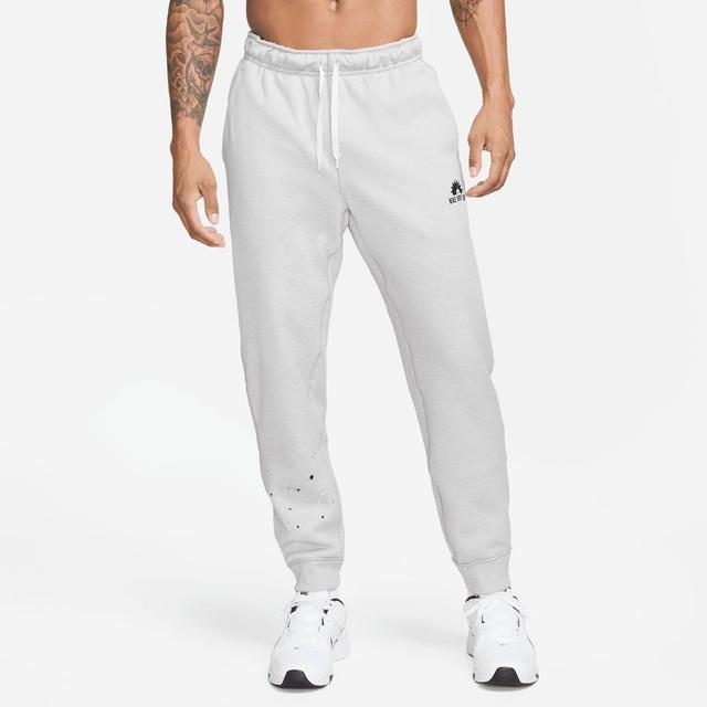 Nike Training Trousers Therma-fit Fleece - Medium Grey Heather/summit White/black, size X-Large on Productcaster.