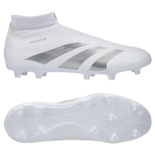 adidas Predator League Laceless Fg Pearlized - Footwear White/silver Metallic, size 47⅓ on Productcaster.