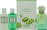 Hermès Un Jardin Sur Le Nil Gift Set 50ml EDT + 40ml Body Lotion + 40ml Shower Gel on Productcaster.