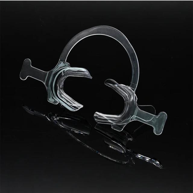 1 pc Orthodontic Dental Plastic Mouth Opener Transparent Cheek Retractor with Handle C shape Cheek Lip Retractor on Productcaster.