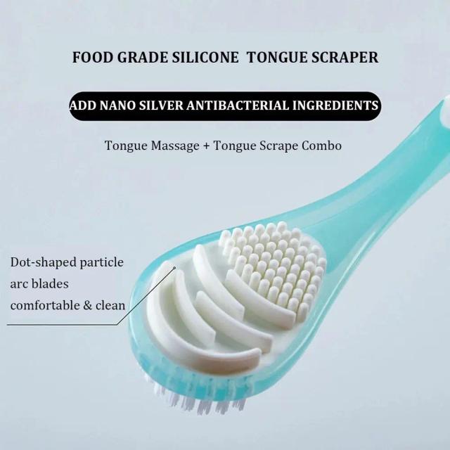 Double Side Tongue Cleaner Brush For Tongue Cleaning Oral Hygiene Tools Tongue Scraper Toothbrush Fresh Breath on Productcaster.