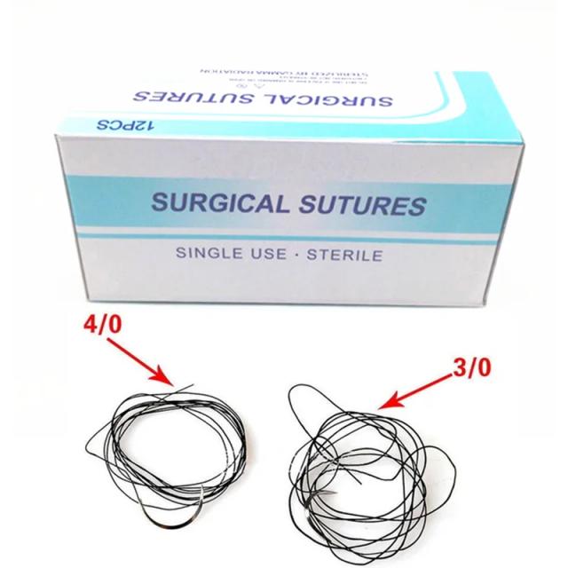 Dental Surgical 4/0 & 3/0 Suture Silk Braided Non Absorbable Suture 75cm on Productcaster.