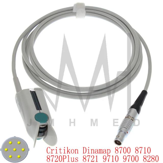 Compatible with spo2 Sensor of Critikon Dinamap 8700 8710 8720Plus 8721 9710 970 9700 8280 Monitor Oximetry Cable Accessories on Productcaster.