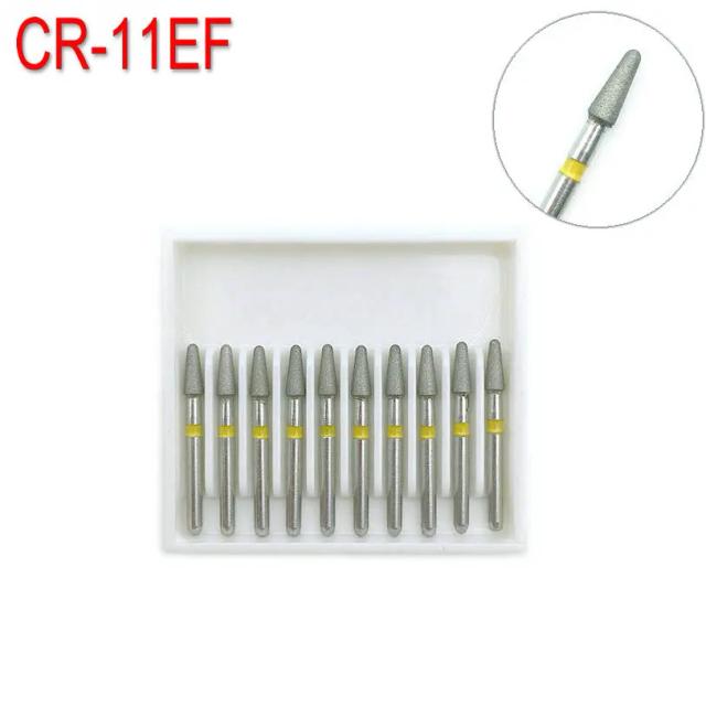 10 pcs/set Dental Diamond FG High Speed Burs forTeeth Polishing 1.6mm Dentist Teeth Whitening Tool CR-11EF on Productcaster.