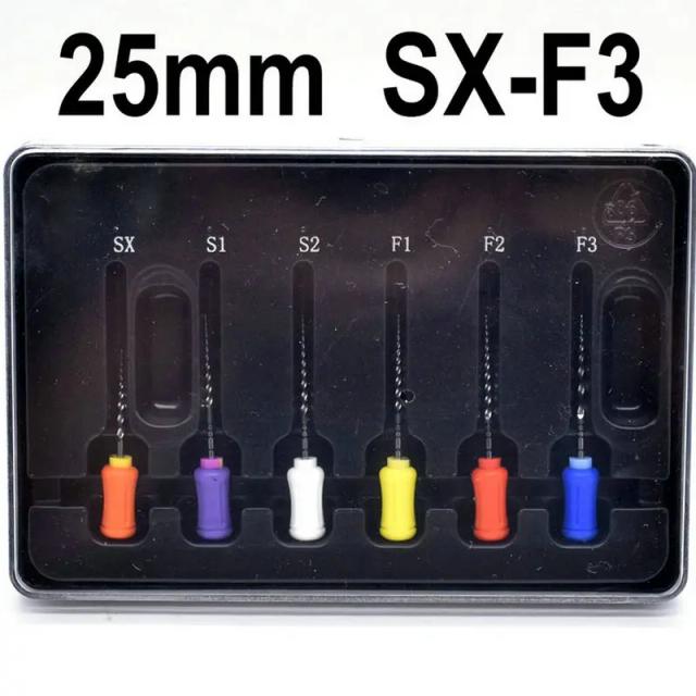 6pcs/box Dental Endo Super Files 25mm SX-F3 Hand Use Root Canal Files Use For Cleaning Tooth Dentist Tool on Productcaster.