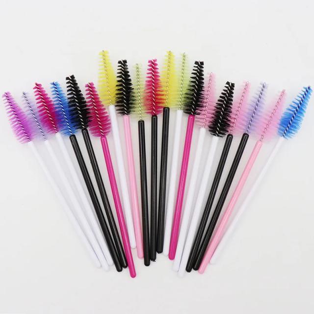 25/50 Pcs Disposable drop shape eyelash brushes portable cosmetic comb Mascara Wands Eyelash Extension Makeup brush tools on Productcaster.