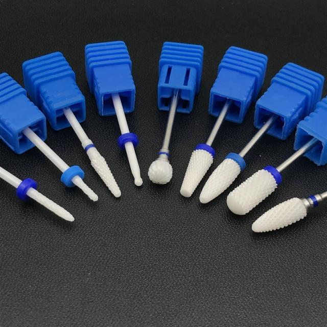 1pc Medical Grade Dental Hard Zirconia Cutter and White Ceramic Drill Bits Cuticle Rotary Milling Cutters for Manicure Pedicure on Productcaster.