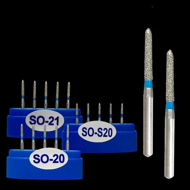 100pcs Dental Diamond Burs Medium FG Bur for High Speed handpiece SO-20 SO-21 SO-S20 on Productcaster.