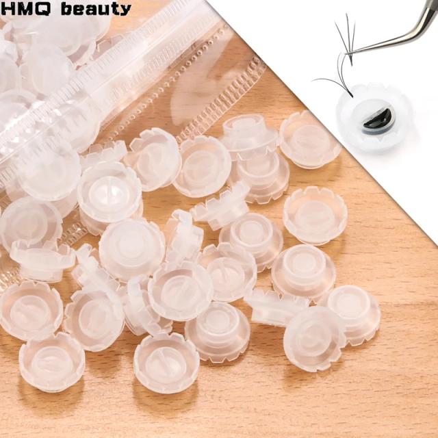 Disposable Eyelashes Blossom cup eyelashes glue holder plastic Stand Quick Flowering For Eyelashes Extension Makeup Tools on Productcaster.