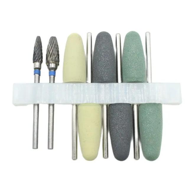 Free Shipping 8Pcs/set HP Dental Resin Base Acrylic Polishing Burs Kit Drill Polisher Rotary Dentista Tool Dental Lab Instrument on Productcaster.