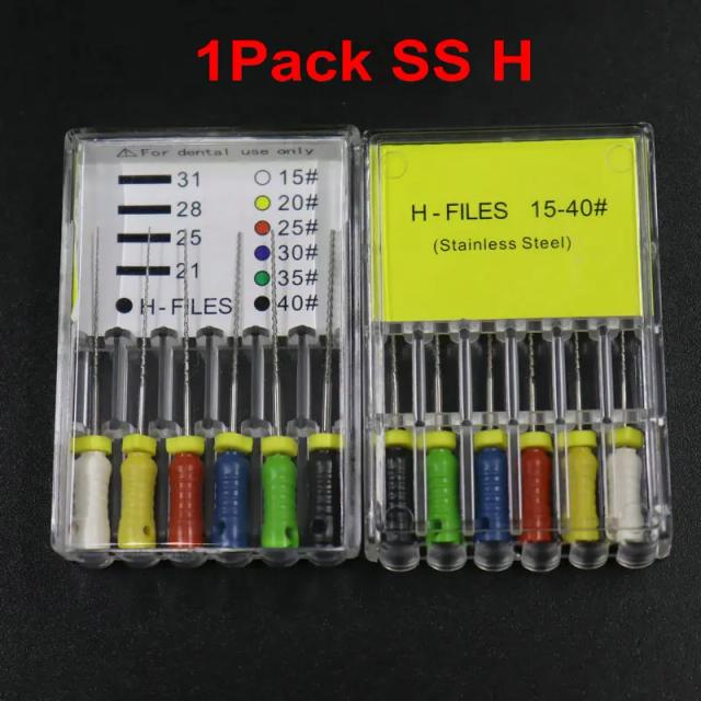 25mm 1Pack Dental SS H Files 15-40# Stainless Steel Endodontics Root Canal Instruments Hedstrom Clinical Tools for Dentist on Productcaster.