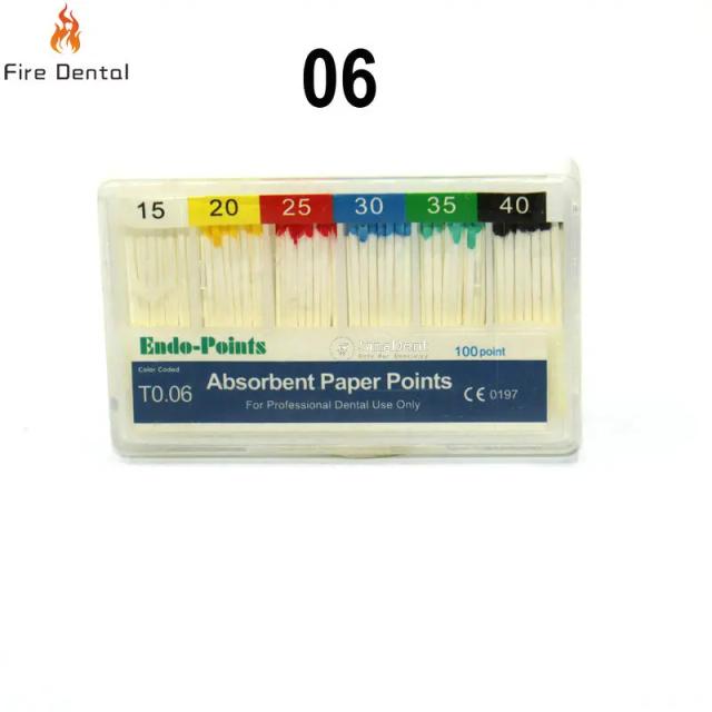 1 Pack Dental 06 Taper Absorbent Paper Points 15-40# Endodontics Materials 100pcs High Quality Dental Supplies on Productcaster.