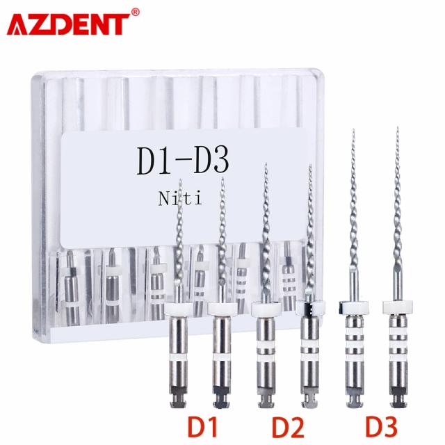 AZDENT 6PCS/Box Dental NiTi Retreatment File D1-D3 Dental Retreatment Engine Root Canal Re-Shaping on Productcaster.