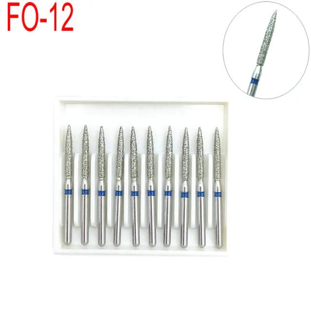 1 Box Dental High Speed Burs High Speed Handpiece Turbine Diamond Burs Diamond Polishing Products for Dental Clinic FO-12 on Productcaster.