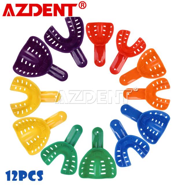 AZDENT 12pcs/Set Dental Plastic Trays Teeth Holder For Childrens and Adults Oral Care Tools on Productcaster.