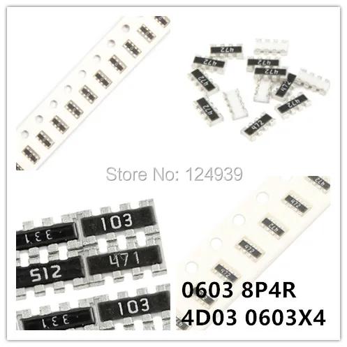 100pcs 0603x4 2*4P 0603*4 0603 8P4R 4D03 Network Resistor array 0R 0 0ohm 1R 1ohm 1.0R 1.8R 1.8ohm 1R8 2R 2.0R 2Rohm 2R0 2.2R on Productcaster.