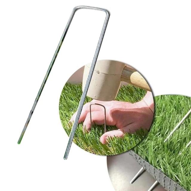 203F Weedproof Cloth Ground Nail Lawn Fixer for Fixing Weed Mesh Floor Galvanized Steel Garden Stake Staple Mulch Nail on Productcaster.