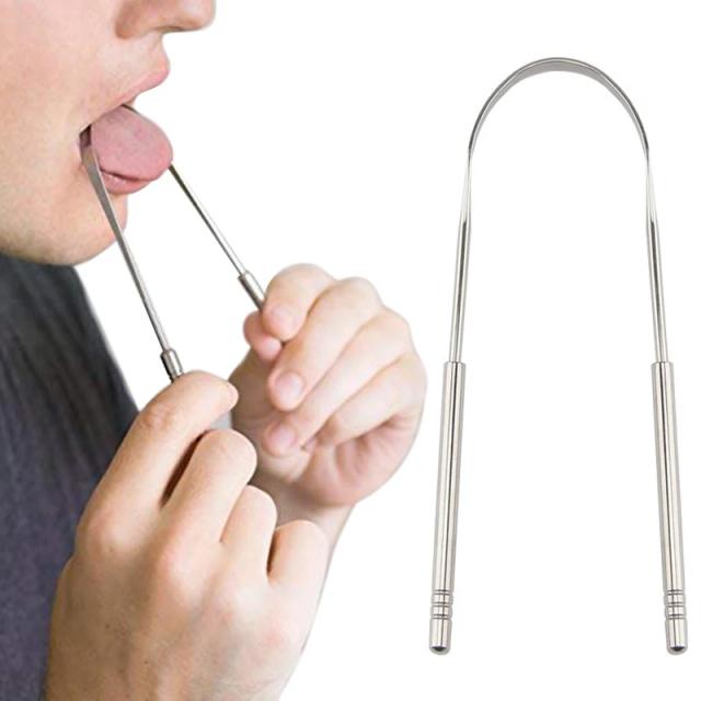 High quality Stainless Steel Tongue Scraper Cleaner Fresh Breath Cleaning Coated Tongue Toothbrush Oral Hygiene Care Tools on Productcaster.