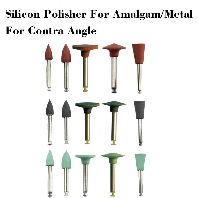 Dental Silicone Grinding Head Amalgam/Metal Polisher For Low-Speed Handpiece Contra angle Composite Teeth Polishing RA Stone on Productcaster.