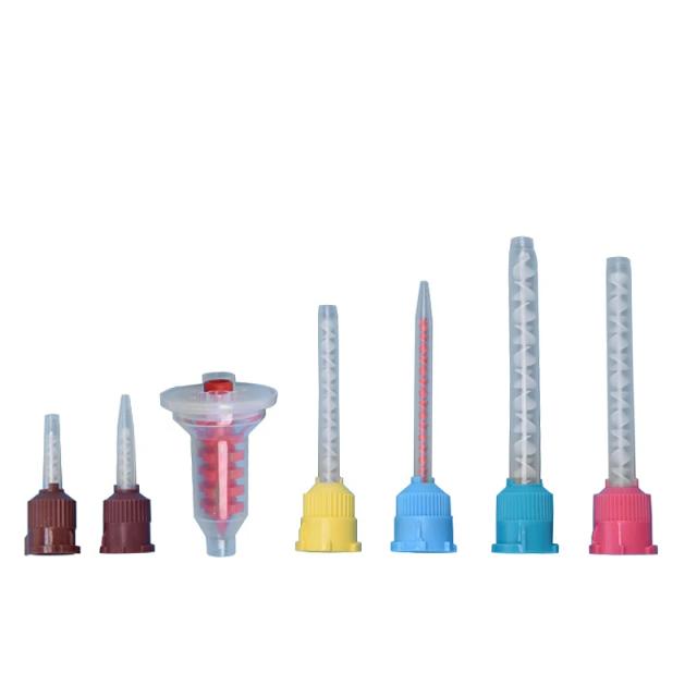 50Pcs/Pack Dental Silicon Impression Mixing Tips Temporary Silicone Rubber Dispenser Mix Head Dentist Tools on Productcaster.