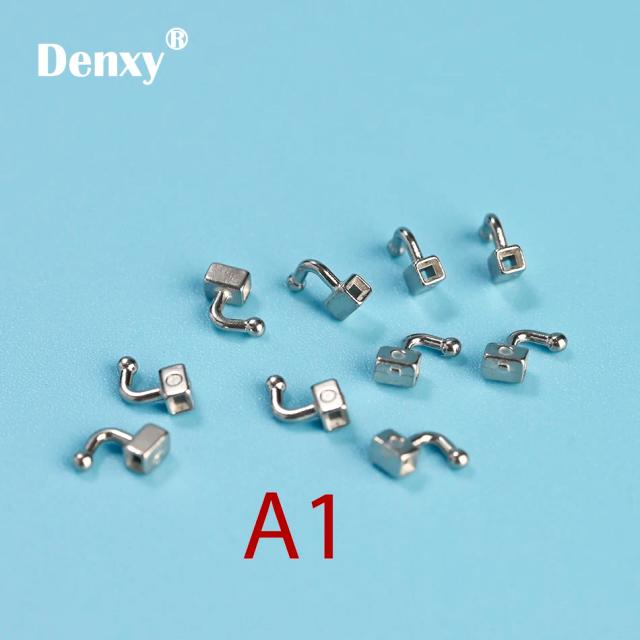 Denxy 50pcs Dental Orthodontic sliding hooks Right/Left Dental Orthodontic crimpable Hook Dental Attachments Ortho brackets on Productcaster.