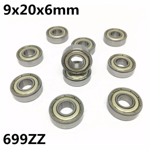 10Pcs 699ZZ 699-2Z L-2090ZZ 9x20x6 mm Deep groove ball bearing Miniature bearing High quality 699Z on Productcaster.