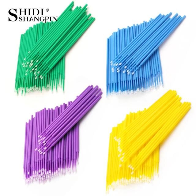 SHIDISHANGPIN 100/5PCS Disposable Make Up Eyelashes Mini Individual lashes Applicators Mascara Brush Lash Extensions Cotton Swab on Productcaster.