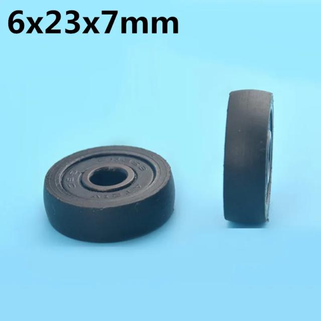 1Pcs 6x23x7 mm Nylon Plastic Wheel With Bearings Pulley Antirust Wear-resistant Wheel bearing on Productcaster.