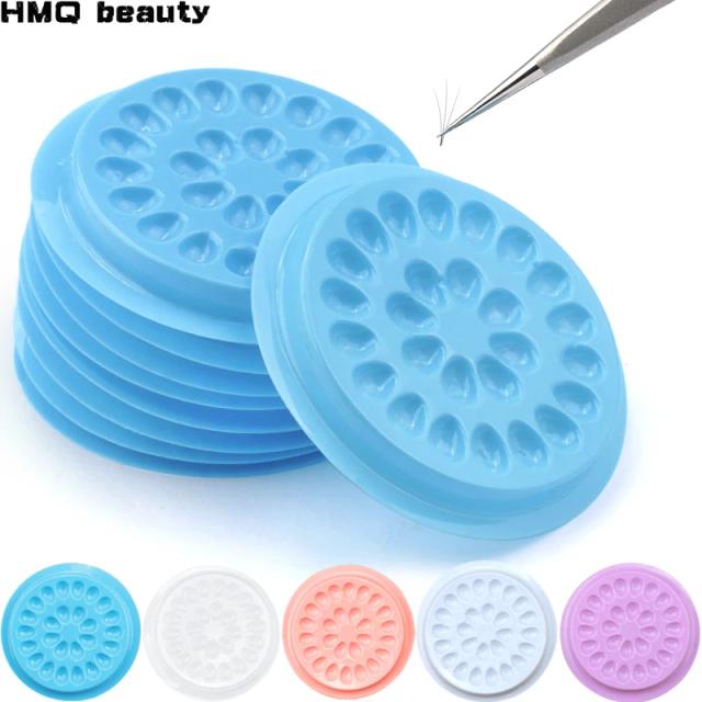 Wholesale Glue Gasket Eyelash glue holder Adhesive Pallet Eyelash Extension glue pads stand on eyelash plastic makeup tools on Productcaster.