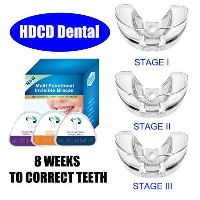 Orthodontic Braces Dental Braces Smile Teeth Alignment Trainer Instanted Silicone Teeth Retainer Mouth Guard Braces Tooth Tray on Productcaster.