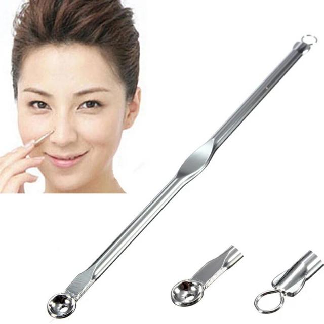 Silver Blackhead Comedone Cleaner Clean Remover Acne Blemish Pimple Extractor Tool Face Cleaning Care Needle Cleanser on Productcaster.