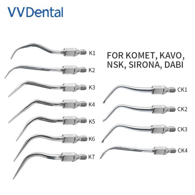 VVDental K1 K2 K3 K4 K5 K6 K7 Scaler Tips For KOMET SONIC LINE AIR KAVO SONICFLEX DABI/SIRONA SIROAIR NSK TI-MAX Scaling on Productcaster.