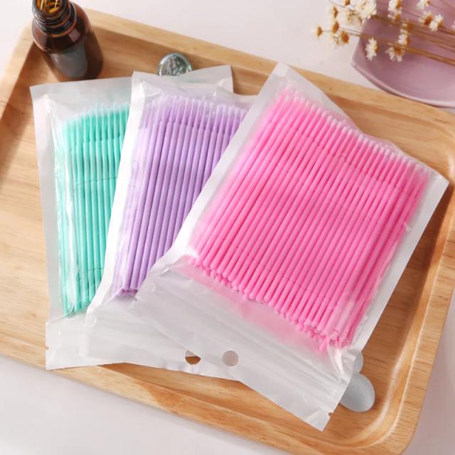 100 pcs Disposable Micro Brush Mascara Wands Applicator Lash Removing Swab Microbrush Eyelash Extension Makeup brushes Tools on Productcaster.