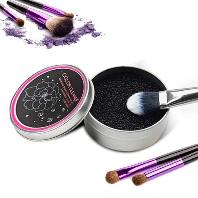 1pc Makeup Brush Cleaner Sponge Remover Color From Brush Eyeshadow Sponge Tool Cleaner Quick Color Off Make Up Brushes Cleaner on Productcaster.