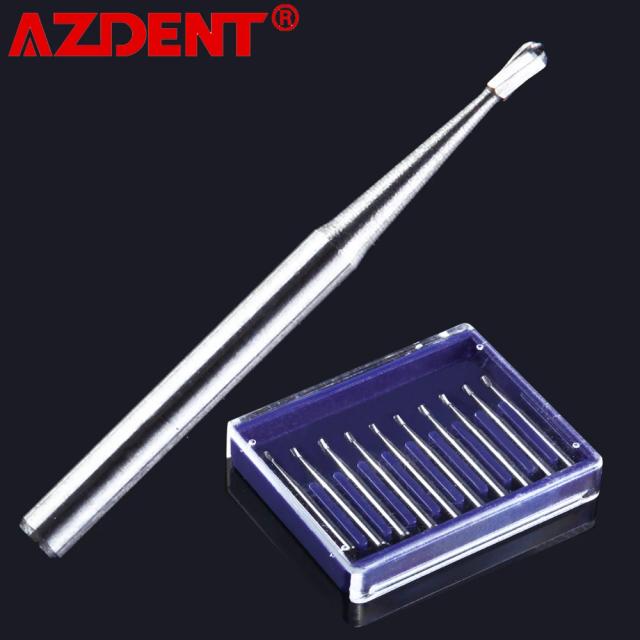 FG330 10pcs/Box Dental Carbide Burs Pear-Shaped Type High Speed Tungsten Steel Burs on Productcaster.