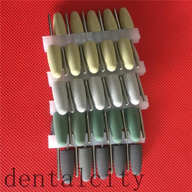 10pcs 2.35mm SILICONE Rubber polishers Dental Resin Base Acrylic Polishing Burs on Productcaster.