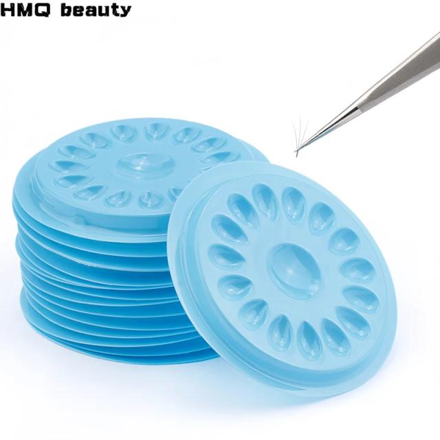 16 Hole Disposable Plastic False Eyelash Glue Holder Pallet Lashes Extension Glue Pads Holder Gasket For Eyelash Extension on Productcaster.