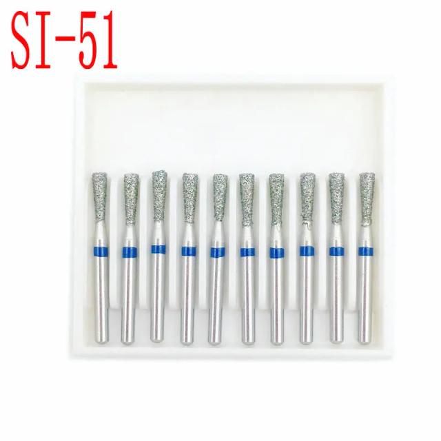 10pcs Dental Diamond Burs Drill Dia-burs for High Speed Handpiece Medium FG 1.6mm Dentist Tools SI-51 on Productcaster.