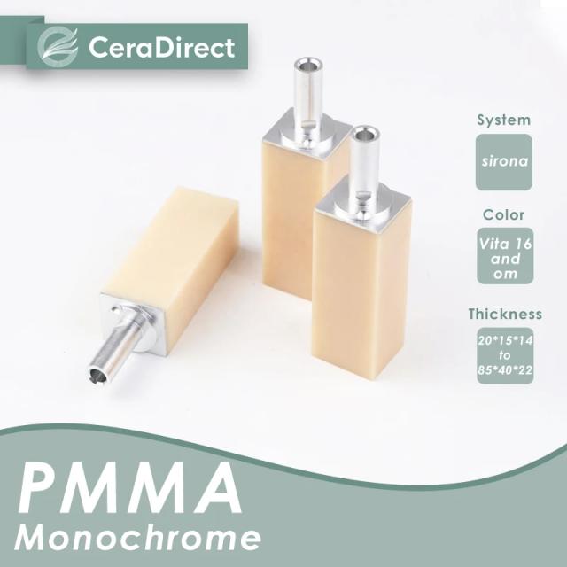 Ceradirect Monochrome PMMA Block Dental Lab Material Sirona system-(40/19) (5 pieces) CAD/CAM on Productcaster.