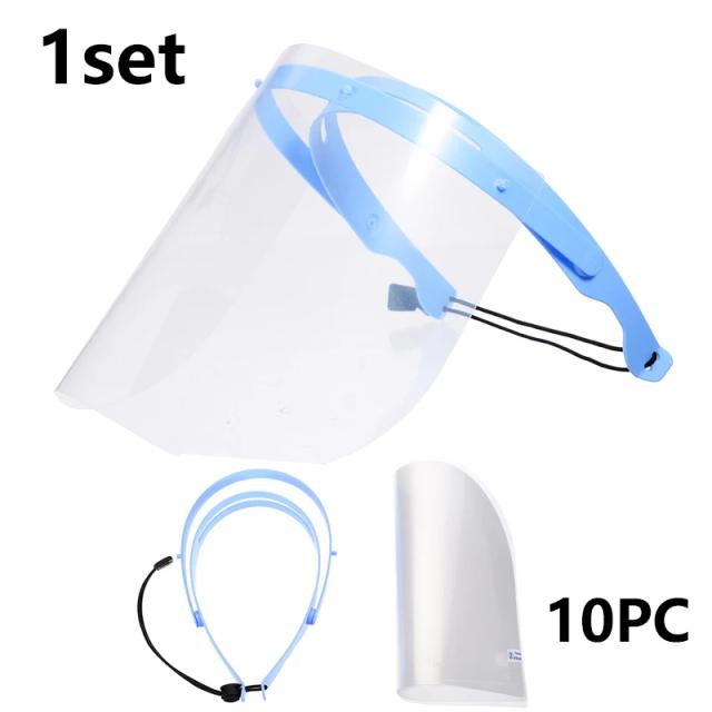 5/10Pcs Dental Protective Face Shield 10/5Pcs Detachable Face Shield 1 shelf Anti-Fog Dustproof Replacement Mask on Productcaster.