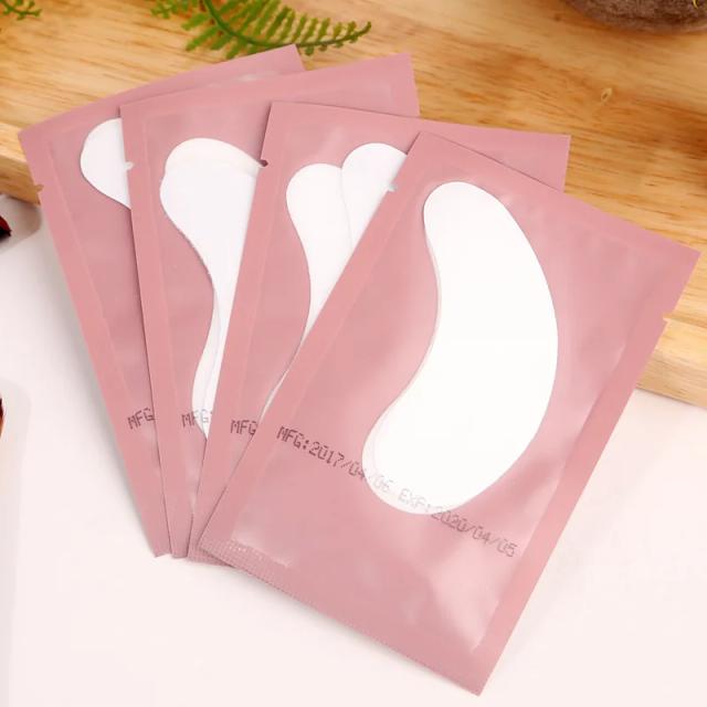 50/100/200 Pairs Eyelash Pad Gel Patch Grafting Lash Under Eye Patches pink packaging Sticker Eyelash Extension Makeup Tools on Productcaster.