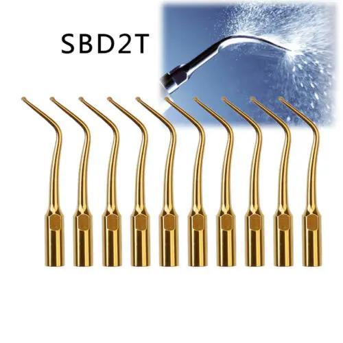 10Pcs Cavity Preparation Stainless Steel Tips For SATELEC DTE Ultrasonic Scaler SBD2T Gold on Productcaster.