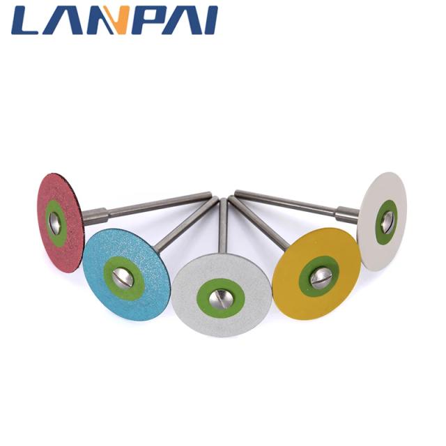 Lanpai 2*26mm Dental Lab Rubber Diamond Polishing Grinding Kit Pocerlian Zirconia Polishing Head Dentistry Material Drill Burs on Productcaster.