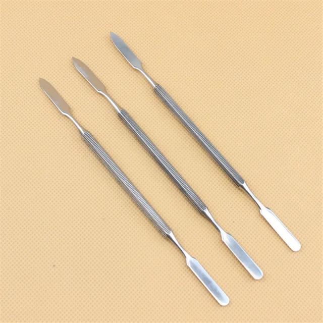 3pcs Stainless Steel Mixing Spatula Tool Spatuler Rod Dental Nail Art Makeup Foundation Eyeshadow Mixing Stick Color Tools on Productcaster.