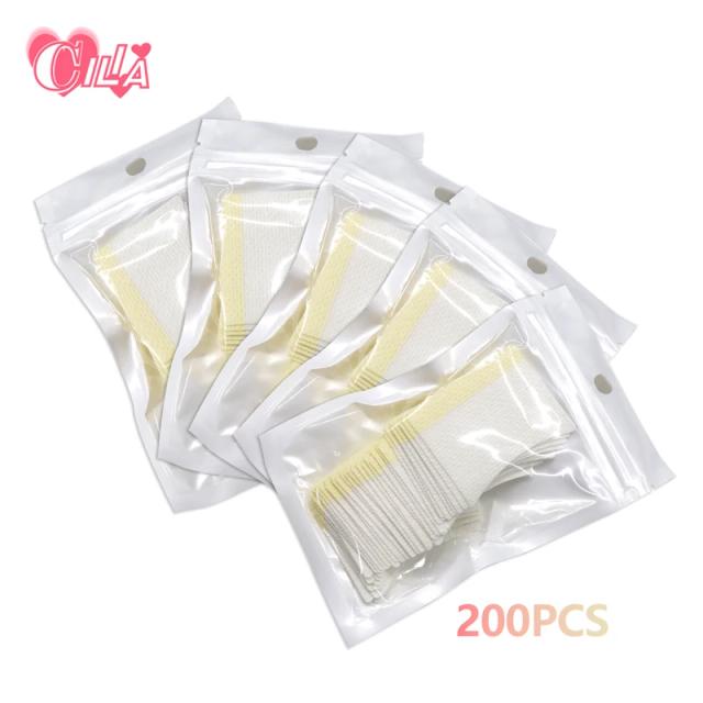 200Pcs Cotton Disposable Eyelash Extension Patch Sticker For Removing Eyelashes Eye Pads Patches Makeup Tool Accessories 5bag on Productcaster.