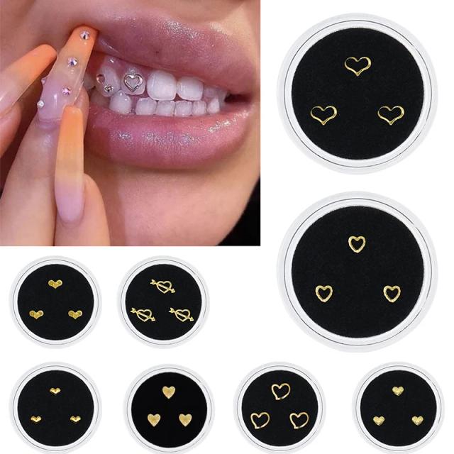 3pcs/Box Dental Tooth Gem Imitation Teeth Crystal Ornament Tailor-made Various Shape Beauty Diamond Jewelry Oral Decoration NEW on Productcaster.