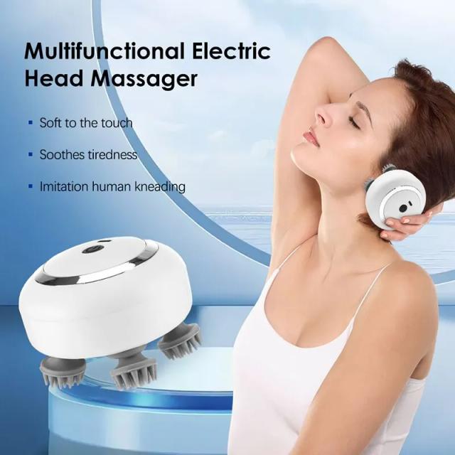 Multi Claw Head Massager Electric Relaxation Shoulder Leg Arm Neck Deep Tissue Head Scalp Kneading Vibrator on Productcaster.