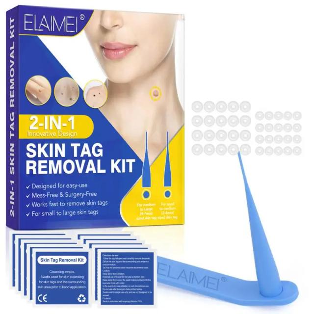 2 IN 1 Painless Skin Tag Removal Kit Easy Home Use Mole Wart Remover Equipment Micro Skin Tag Treatment Tool Skin Care Tool on Productcaster.