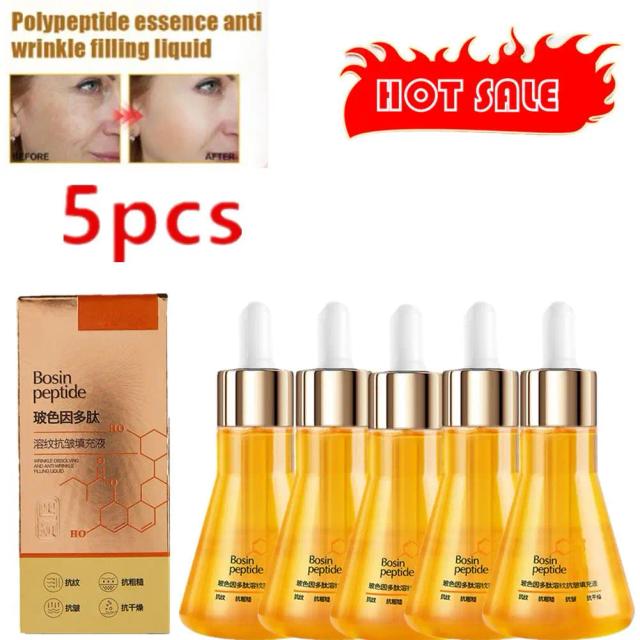 5pcs 50ml Bosin Peptide Reversal Serum Palmitoyl Peptide Stimulates And Filling Liquid Dissolving Wrinkle Collagen Oil on Productcaster.