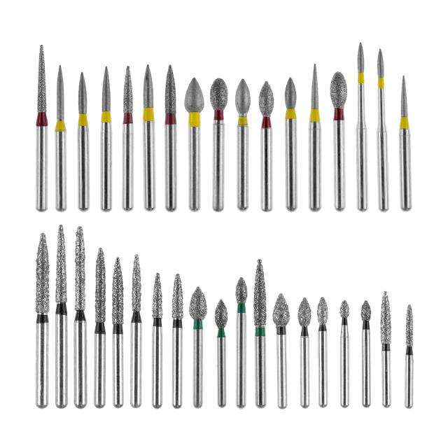 10pcs Dental Diamond Burs Instrumentation Drill Extra Fine Extra Coarse FG 1.6mm Polishing Burs Drills For High Speed Handpiece on Productcaster.